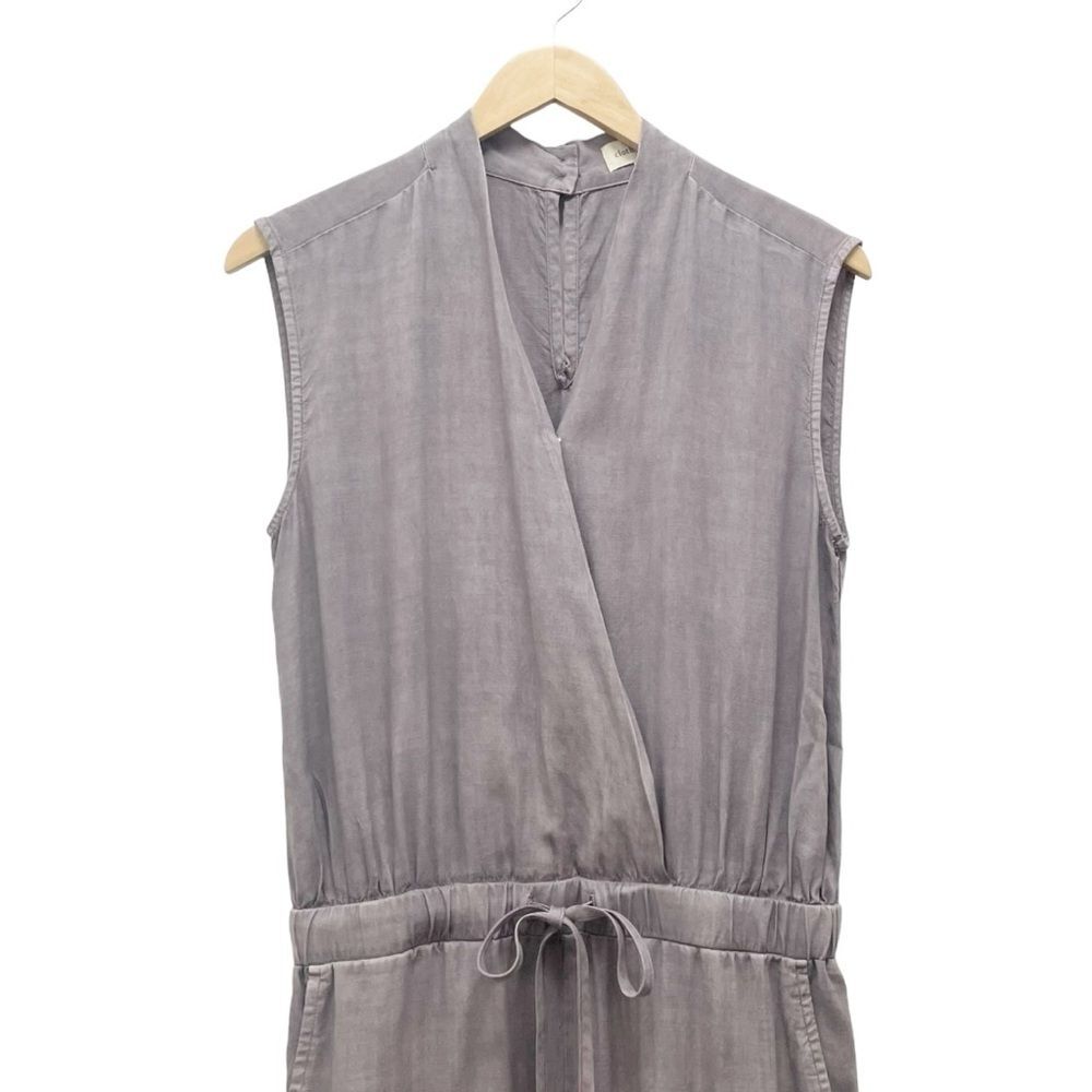 Anthropologie Cloth & Stone Jenna Cropped Jumpsuit Lavender Gray Tencel Size XS - Picture 6 of 15
